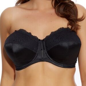 NEW Elomi Maria Lace Strapless Underwire Bra 8500 Black